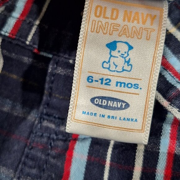 old navy overalls striped 6 to 12 months - Picture 3 of 8